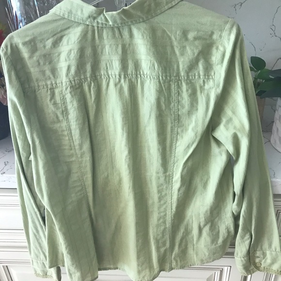 Green Button Down Shirt - Picture 2 of 3